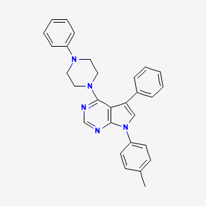 7-(4-methylphenyl)-5-phenyl-4-(4-phenylpiperazin-1-yl)-7H-pyrrolo[2,3-d]pyrimidine