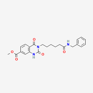 methyl 3-[6-(benzylamino)-6-oxohexyl]-2,4-dioxo-1H-quinazoline-7-carboxylate