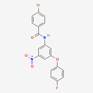 molecular formula C19H12BrFN2O4 B11224886 4-bromo-N-[3-(4-fluorophenoxy)-5-nitrophenyl]benzamide 