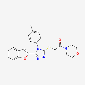 2-{[5-(1-benzofuran-2-yl)-4-(4-methylphenyl)-4H-1,2,4-triazol-3-yl]sulfanyl}-1-(morpholin-4-yl)ethanone