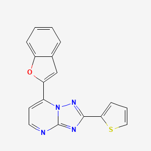 7-(1-Benzofuran-2-yl)-2-(thiophen-2-yl)[1,2,4]triazolo[1,5-a]pyrimidine