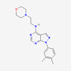 1-(3,4-dimethylphenyl)-N-[2-(morpholin-4-yl)ethyl]-1H-pyrazolo[3,4-d]pyrimidin-4-amine