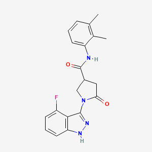 molecular formula C20H19FN4O2 B11224914 N-(2,3-dimethylphenyl)-1-(4-fluoro-1H-indazol-3-yl)-5-oxopyrrolidine-3-carboxamide 