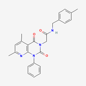 2-(5,7-dimethyl-2,4-dioxo-1-phenyl-1,4-dihydropyrido[2,3-d]pyrimidin-3(2H)-yl)-N-(4-methylbenzyl)acetamide