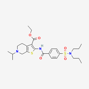 ethyl 2-(4-(N,N-dipropylsulfamoyl)benzamido)-6-isopropyl-4,5,6,7-tetrahydrothieno[2,3-c]pyridine-3-carboxylate