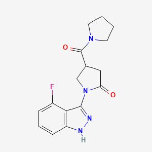 1-(4-fluoro-1H-indazol-3-yl)-4-(pyrrolidin-1-ylcarbonyl)pyrrolidin-2-one