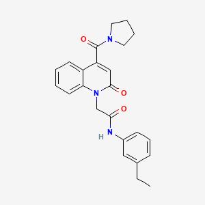 N-(3-ethylphenyl)-2-[2-oxo-4-(pyrrolidin-1-ylcarbonyl)quinolin-1(2H)-yl]acetamide