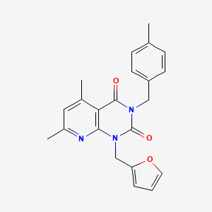 1-(furan-2-ylmethyl)-5,7-dimethyl-3-(4-methylbenzyl)pyrido[2,3-d]pyrimidine-2,4(1H,3H)-dione