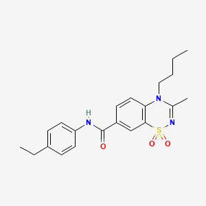 4-butyl-N-(4-ethylphenyl)-3-methyl-4H-1,2,4-benzothiadiazine-7-carboxamide 1,1-dioxide