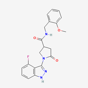 1-(4-fluoro-1H-indazol-3-yl)-N-(2-methoxybenzyl)-5-oxopyrrolidine-3-carboxamide