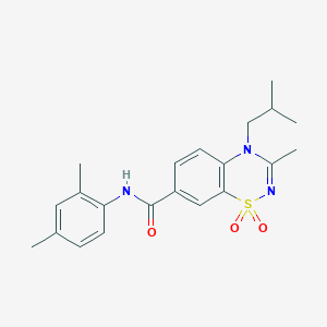 N-(2,4-dimethylphenyl)-4-isobutyl-3-methyl-4H-1,2,4-benzothiadiazine-7-carboxamide 1,1-dioxide