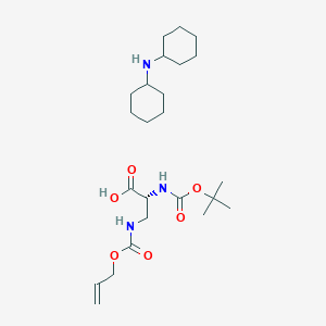 molecular formula C24H43N3O6 B112250 二环己胺 (R)-3-(((烯丙氧基)羰基)氨基)-2-((叔丁氧基羰基)氨基)丙酸酯 CAS No. 204197-26-2