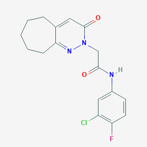 N-(3-chloro-4-fluorophenyl)-2-(3-oxo-3,5,6,7,8,9-hexahydro-2H-cyclohepta[c]pyridazin-2-yl)acetamide