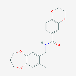 N-[(8-methyl-3,4-dihydro-2H-1,5-benzodioxepin-7-yl)methyl]-2,3-dihydro-1,4-benzodioxine-6-carboxamide