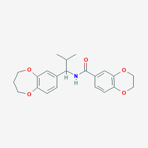 N-[1-(3,4-dihydro-2H-1,5-benzodioxepin-7-yl)-2-methylpropyl]-2,3-dihydro-1,4-benzodioxine-6-carboxamide