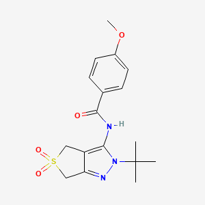 N-(2-(tert-butyl)-5,5-dioxido-4,6-dihydro-2H-thieno[3,4-c]pyrazol-3-yl)-4-methoxybenzamide