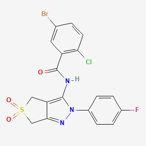 5-bromo-2-chloro-N-(2-(4-fluorophenyl)-5,5-dioxido-4,6-dihydro-2H-thieno[3,4-c]pyrazol-3-yl)benzamide