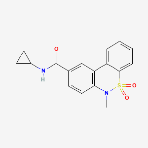 N-cyclopropyl-6-methyl-6H-dibenzo[c,e][1,2]thiazine-9-carboxamide 5,5-dioxide