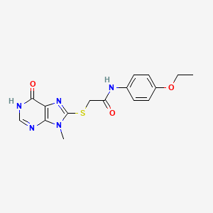 N-(4-ethoxyphenyl)-2-[(9-methyl-6-oxo-6,9-dihydro-1H-purin-8-yl)sulfanyl]acetamide