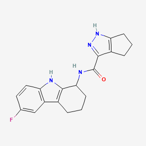 N-(6-fluoro-2,3,4,9-tetrahydro-1H-carbazol-1-yl)-1,4,5,6-tetrahydrocyclopenta[c]pyrazole-3-carboxamide