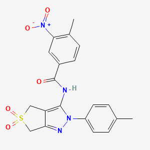 4-methyl-N-[2-(4-methylphenyl)-5,5-dioxido-2,6-dihydro-4H-thieno[3,4-c]pyrazol-3-yl]-3-nitrobenzamide