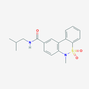 N-isobutyl-6-methyl-6H-dibenzo[c,e][1,2]thiazine-9-carboxamide 5,5-dioxide