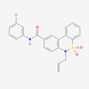 6-allyl-N-(3-chlorophenyl)-6H-dibenzo[c,e][1,2]thiazine-9-carboxamide 5,5-dioxide