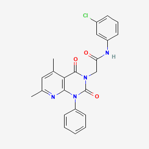 N-(3-chlorophenyl)-2-(5,7-dimethyl-2,4-dioxo-1-phenyl-1,4-dihydropyrido[2,3-d]pyrimidin-3(2H)-yl)acetamide