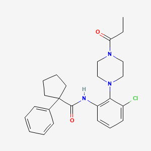 N-[3-chloro-2-(4-propionyl-1-piperazinyl)phenyl]-1-phenylcyclopentanecarboxamide