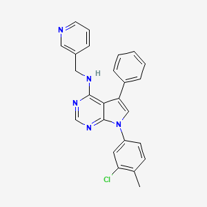 7-(3-chloro-4-methylphenyl)-5-phenyl-N-(pyridin-3-ylmethyl)-7H-pyrrolo[2,3-d]pyrimidin-4-amine