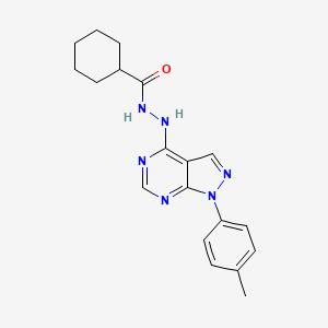 N'-[1-(4-methylphenyl)-1H-pyrazolo[3,4-d]pyrimidin-4-yl]cyclohexanecarbohydrazide