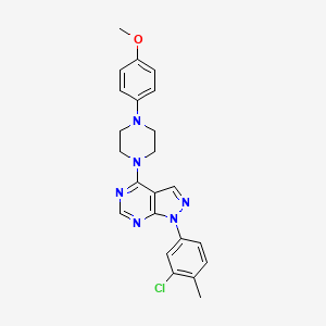 molecular formula C23H23ClN6O B11225261 1-(3-chloro-4-methylphenyl)-4-[4-(4-methoxyphenyl)piperazin-1-yl]-1H-pyrazolo[3,4-d]pyrimidine 