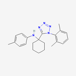 molecular formula C22H27N5 B11225262 {1-[1-(2,6-Dimethyl-phenyl)-1H-tetrazol-5-yl]-cyclohexyl}-p-tolyl-amine 