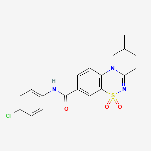 N-(4-chlorophenyl)-4-isobutyl-3-methyl-4H-1,2,4-benzothiadiazine-7-carboxamide 1,1-dioxide