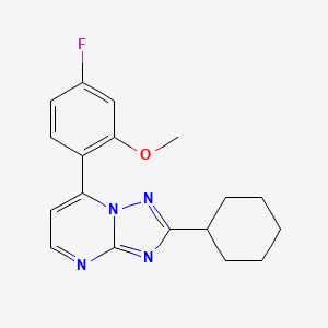 2-Cyclohexyl-7-(4-fluoro-2-methoxyphenyl)[1,2,4]triazolo[1,5-a]pyrimidine