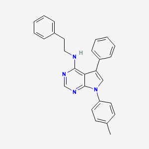 7-(4-methylphenyl)-5-phenyl-N-(2-phenylethyl)-7H-pyrrolo[2,3-d]pyrimidin-4-amine