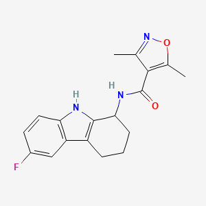 N-(6-fluoro-2,3,4,9-tetrahydro-1H-carbazol-1-yl)-3,5-dimethyl-4-isoxazolecarboxamide