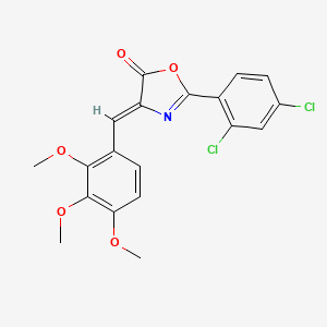 (4Z)-2-(2,4-dichlorophenyl)-4-(2,3,4-trimethoxybenzylidene)-1,3-oxazol-5(4H)-one