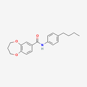 N-(4-butylphenyl)-3,4-dihydro-2H-1,5-benzodioxepine-7-carboxamide