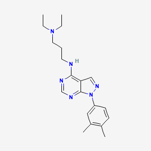 N'-[1-(3,4-dimethylphenyl)-1H-pyrazolo[3,4-d]pyrimidin-4-yl]-N,N-diethylpropane-1,3-diamine