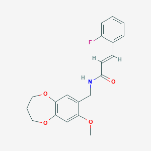 (2E)-3-(2-fluorophenyl)-N-[(8-methoxy-3,4-dihydro-2H-1,5-benzodioxepin-7-yl)methyl]prop-2-enamide