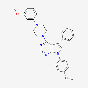 7-(4-methoxyphenyl)-4-[4-(3-methoxyphenyl)piperazin-1-yl]-5-phenyl-7H-pyrrolo[2,3-d]pyrimidine