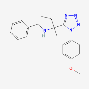 molecular formula C19H23N5O B11225425 N-benzyl-2-[1-(4-methoxyphenyl)-1H-tetrazol-5-yl]butan-2-amine 