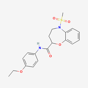 N-(4-ethoxyphenyl)-5-(methylsulfonyl)-2,3,4,5-tetrahydro-1,5-benzoxazepine-2-carboxamide