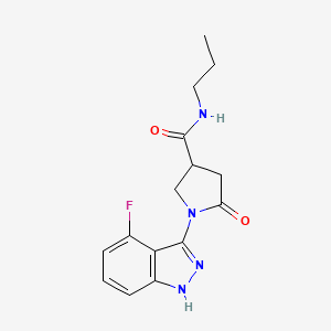 1-(4-fluoro-1H-indazol-3-yl)-5-oxo-N-propylpyrrolidine-3-carboxamide