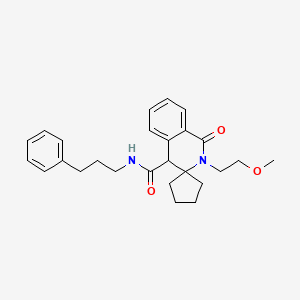 2'-(2-methoxyethyl)-1'-oxo-N-(3-phenylpropyl)-1',4'-dihydro-2'H-spiro[cyclopentane-1,3'-isoquinoline]-4'-carboxamide