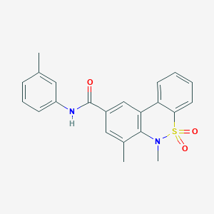 6,7-dimethyl-N-(3-methylphenyl)-6H-dibenzo[c,e][1,2]thiazine-9-carboxamide 5,5-dioxide