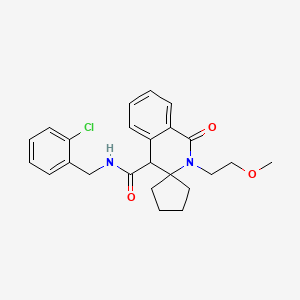 Spiro[cyclopentane-1,3'(2'H)-isoquinoline]-4'-carboxamide, N-[(2-chlorophenyl)methyl]-1',4'-dihydro-2'-(2-methoxyethyl)-1'-oxo-