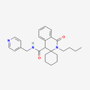 2'-butyl-1'-oxo-N-(pyridin-4-ylmethyl)-1',4'-dihydro-2'H-spiro[cyclohexane-1,3'-isoquinoline]-4'-carboxamide