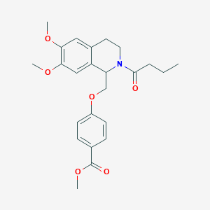 Methyl 4-((2-butyryl-6,7-dimethoxy-1,2,3,4-tetrahydroisoquinolin-1-yl)methoxy)benzoate